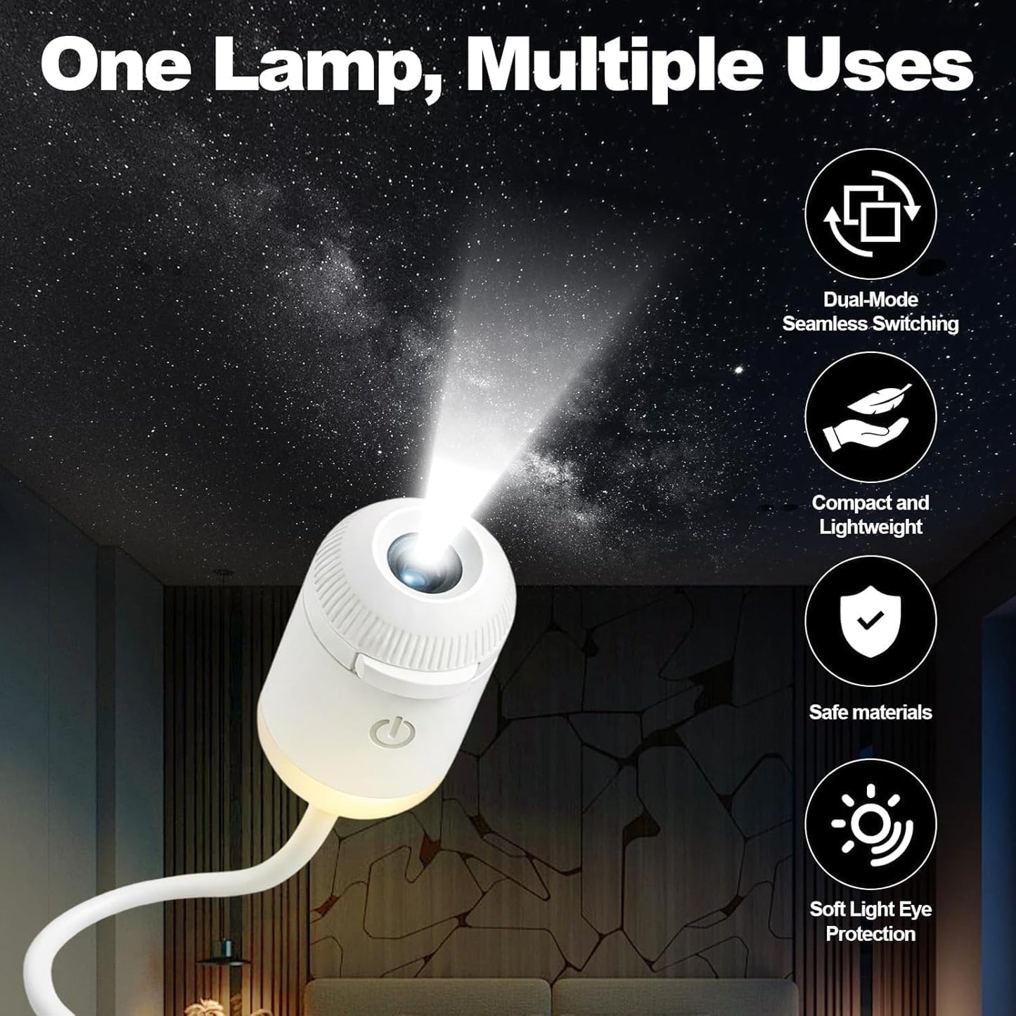 Portable Mini USB Starry Sky Projection Lamp مصباح إسقاط صغير محمول يعمل بـ USB بنمط السماء المرصعة بالنجوم