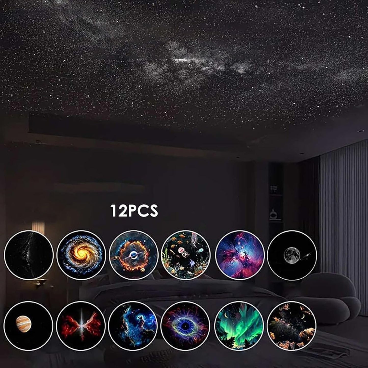 Portable Mini USB Starry Sky Projection Lamp مصباح إسقاط صغير محمول يعمل بـ USB بنمط السماء المرصعة بالنجوم